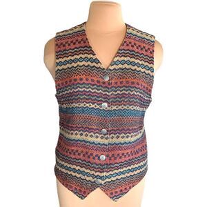 Vintage Multicolor Patterned Vest